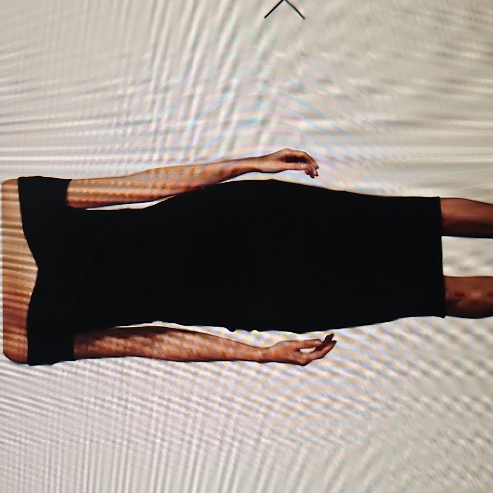 Michael Kors Black and Gray Midi Dress